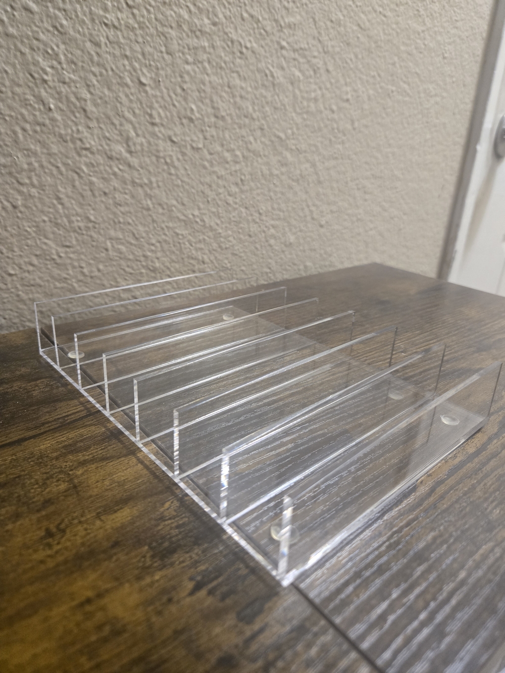 Clear Acrylic Organizer Tray - Multi-Slot Divider-Cash Tray
